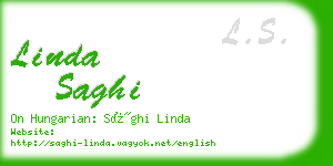 linda saghi business card